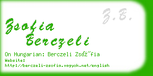 zsofia berczeli business card